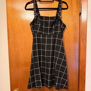 Hot topic plaid mini dress belt buckle style